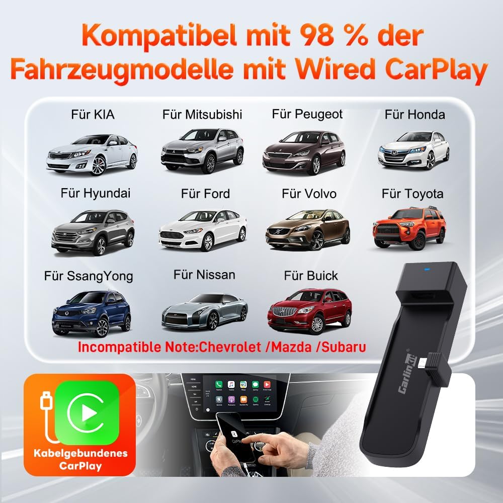Carlinkit Car TV HDMI 2026 for Fire TV Stick Konverter, HD HDMI Auto Adapter Cast Video/Game zum Aut