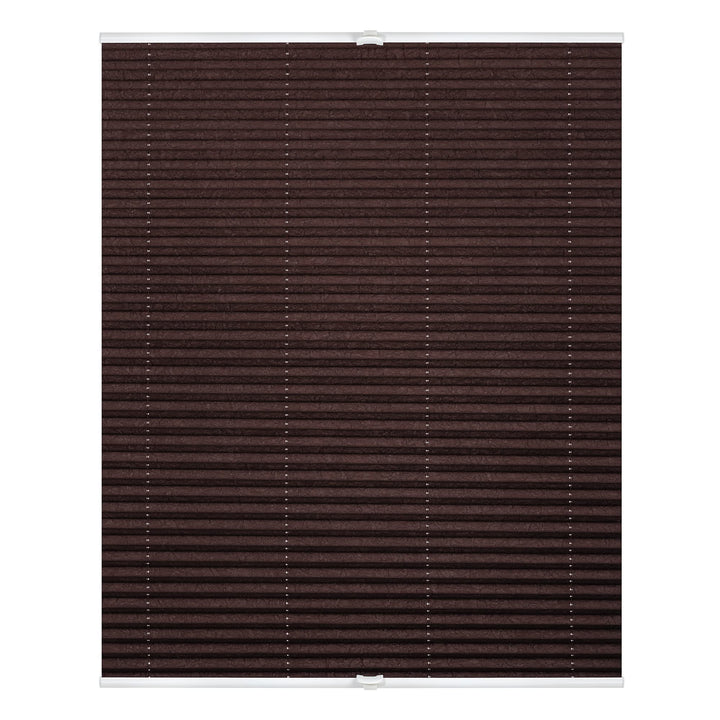 Wohn-Guide PKV.120.130.24 Plissee Klemmfix, ohne Bohren, verspannt - Braun 120 cm x 130 cm (B x L) 1