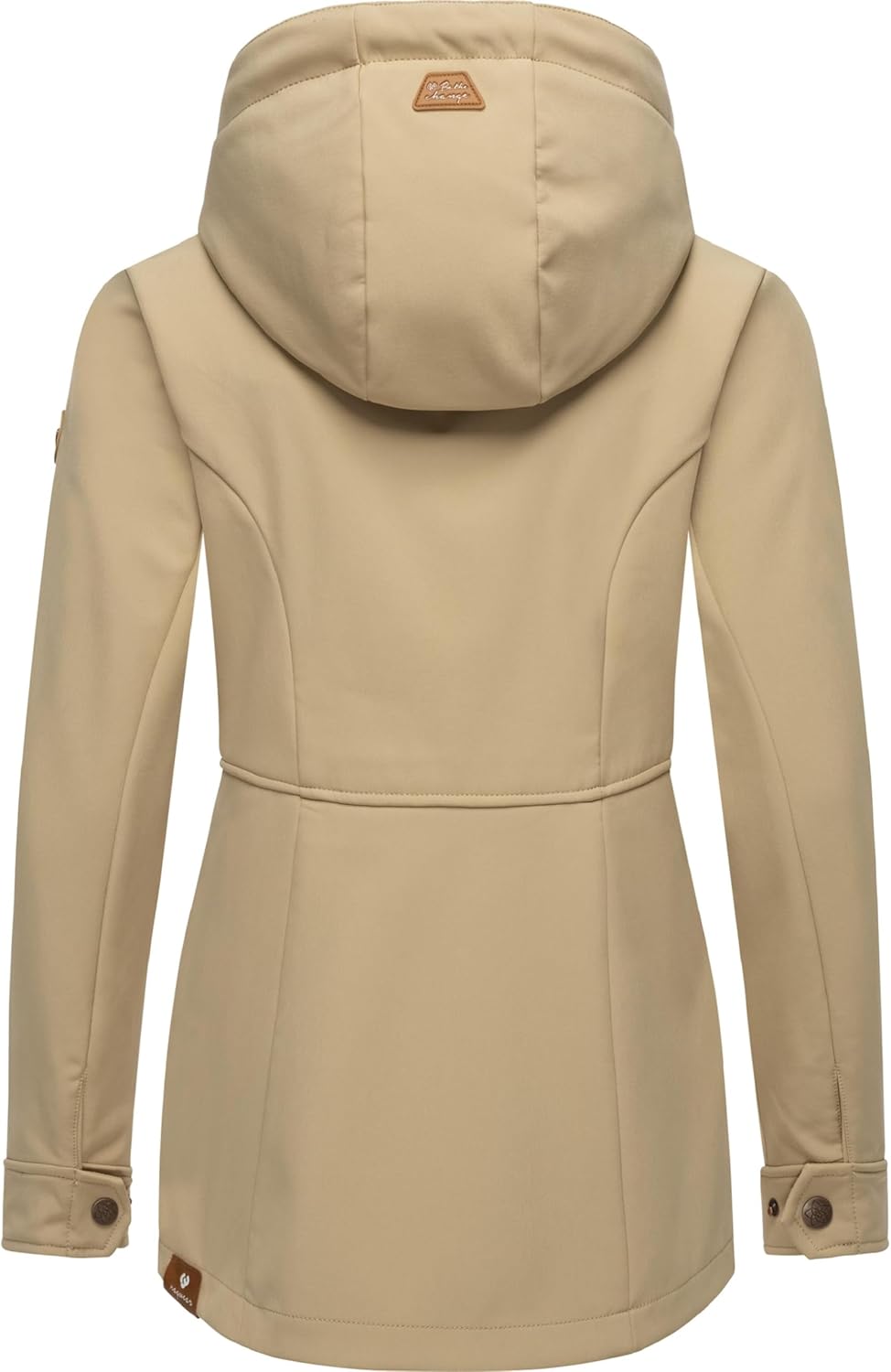 Ragwear Damen Sotfshelljacke atmungsaktive Übergangsjacke mit Teddyfleece-Kapuze Yba XS-6XL XXL Taup