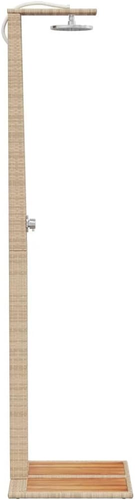 Festnight Gartendusche mit Bodenplatte Holz Aussendusche Garten Outdoor Dusche Garten Pool Pooldusch