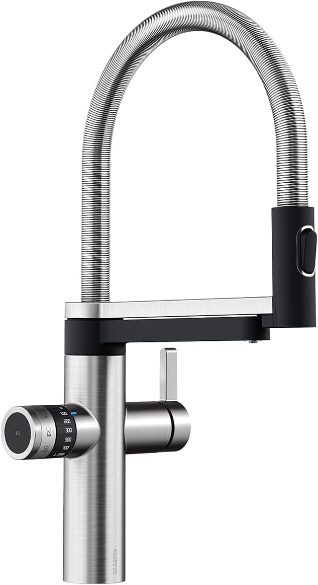 BLANCO drink.soda EVOL-S Pro PVD Steel | Multifunktionales Soda-Wassersystem | Gekühltes Wasser in s