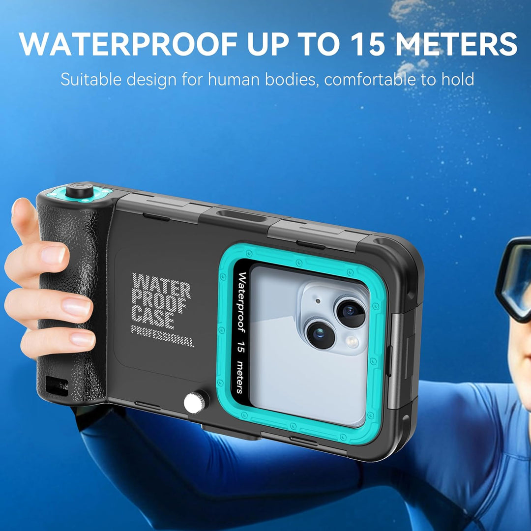 Unterwasser-Tauchgehäuse für iPhone 16/15/14/13/12/11 Pro Max/XR/XS/X &amp; mehr, Professioneller Schutz