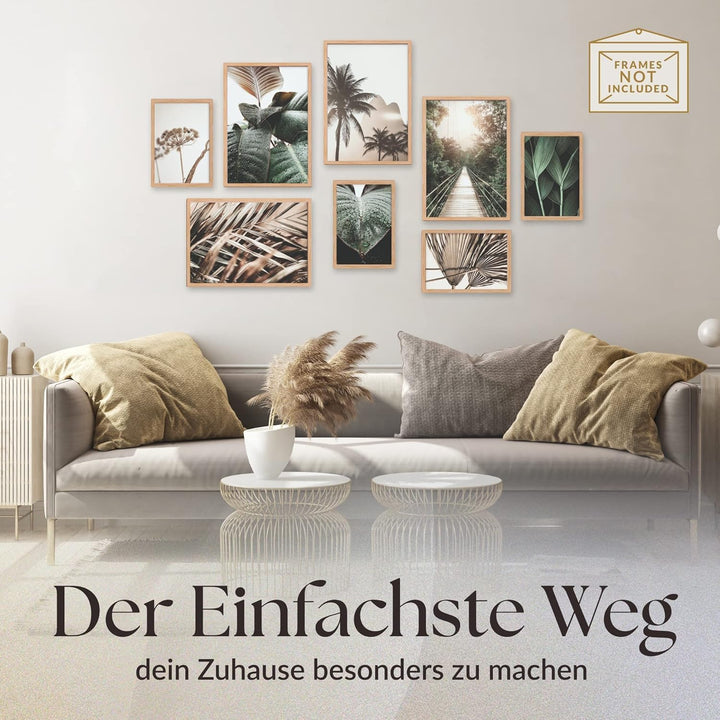 Heimlich® Premium Poster Set OHNE Bilderrahmen | 4 x DIN A3 & 4 x DIN A4 - ca. 30x42 & 21x30 | Stilv