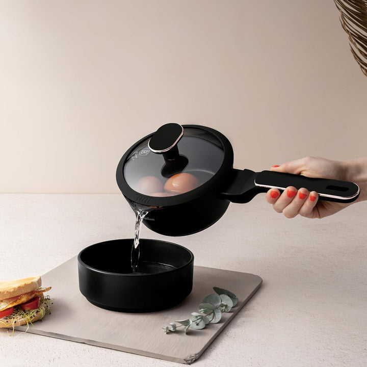 Berlinger Haus Stieltopf 16 cm TitanPro Antihaft Induktion Kompakt Backofen spülmaschinengeeignet So