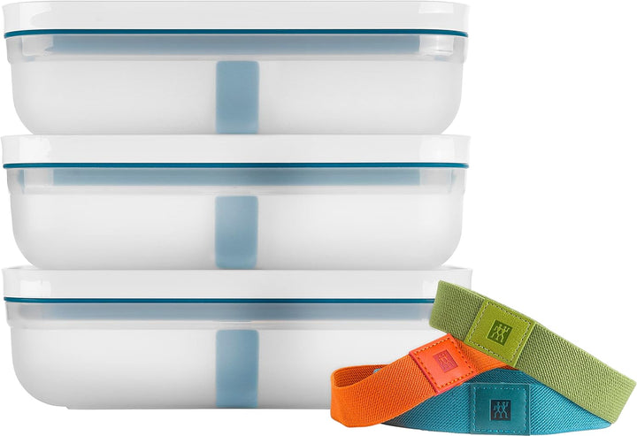ZWILLING Fresh & Save Vakuum Lunchboxenset, Grösse L, 3tlg, Kunststoff, La Mer
