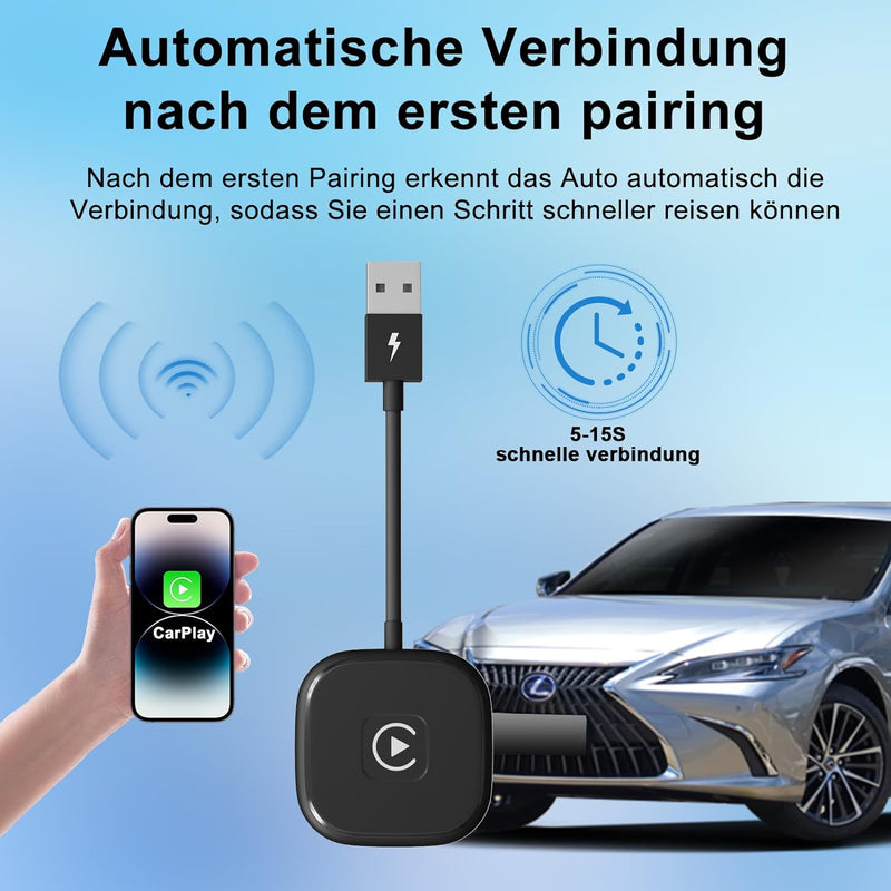 iPhone Wireless CarPlay Adapter, Wireless CarPlay Adapter Dongle für OEM, CarPlay Wireless Adpater f