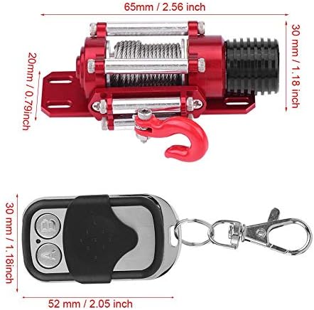 Dilwe RC Winch, 1/10 Elektro-Metallmodellfahrzeug-Crawler-Autozubehör mit Fernbedienung, Elektrische