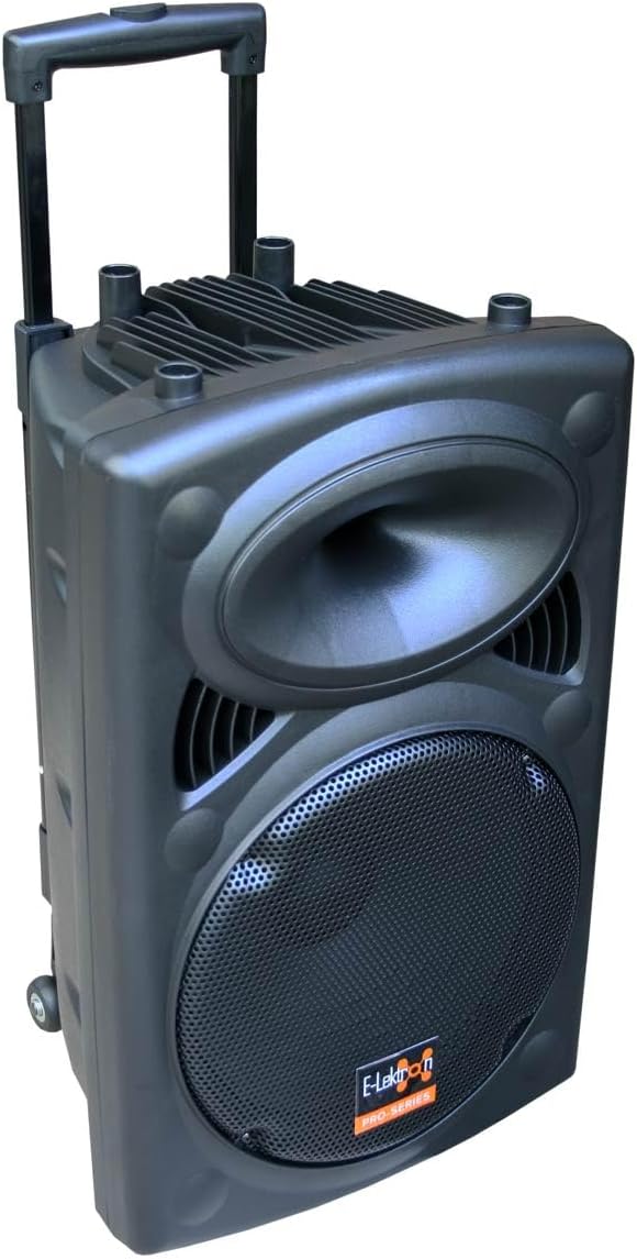 Mobile PA Sound Anlage Akku-MP3-USB-SD inkl. Funkmikrofone 700W Soundsystem E-Lektron EL30-M Bluetoo