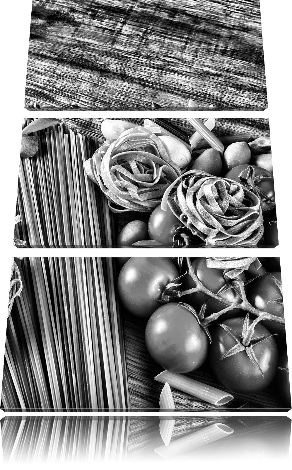 Pixxprint Pasta Italia Gewürzen als Leinwandbild/Grösse: 3 Teilig (120x80 cm) cm/Wandbild/Kunstdruck