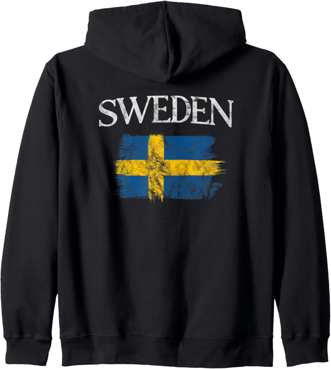 Vintage schwedische Flagge - Schweden Kapuzenjacke
