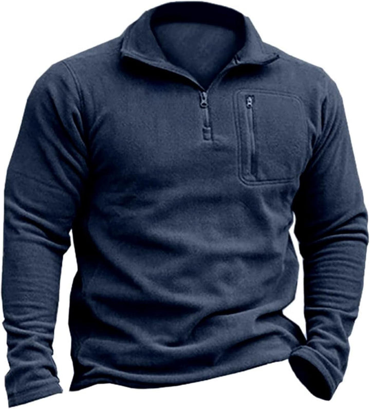 Beotyshow Herren Quarter Zip Fleece Pullover Langarm Sweatshirt Outdoor Taktisch Weich Warm Polar Fl