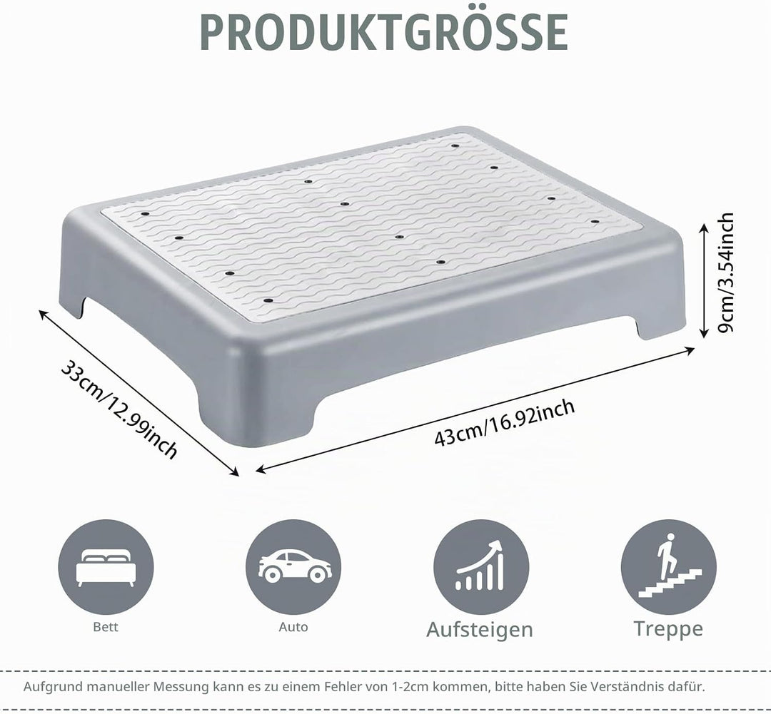 rutschfest Halbstufe 9cm, Trittstufe Tragbare Steighilfe &amp; Einstiegshilfe Anti-Rutsch Tritthocker bi