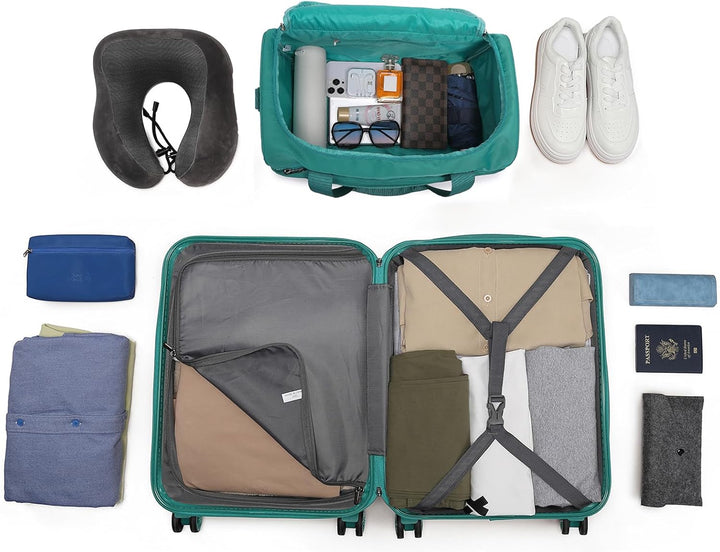KONO Gross Reisekoffer Rollkoffer Set Gepäcksets 2 Teilig, 74cm Gross Trolley Koffer mit Ryanair Rei