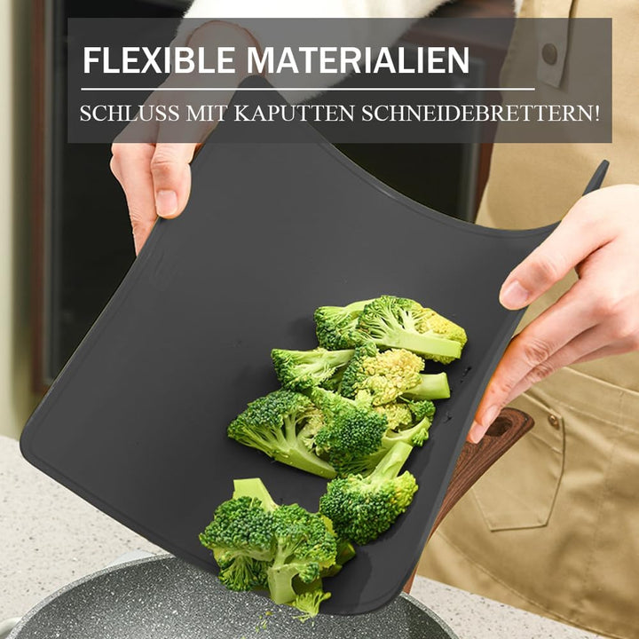 TPU Schneidebrett Flexibles BPA-frei mit Messer- und Saftrille kratzfeste flexible Schneidebretter f