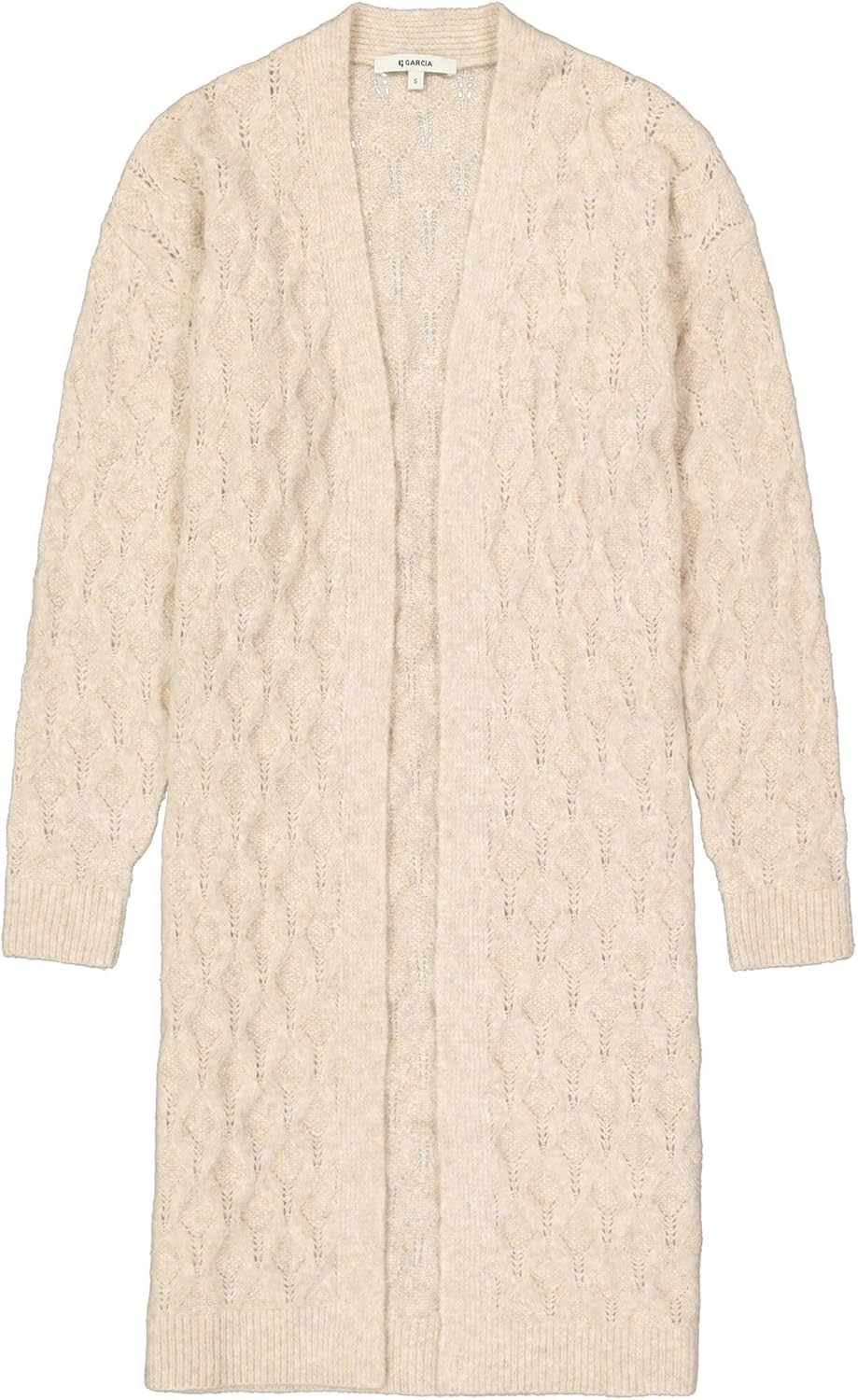 GARCIA Damen StrickjackeI30052-2542-XS M Sand Melee, M Sand Melee