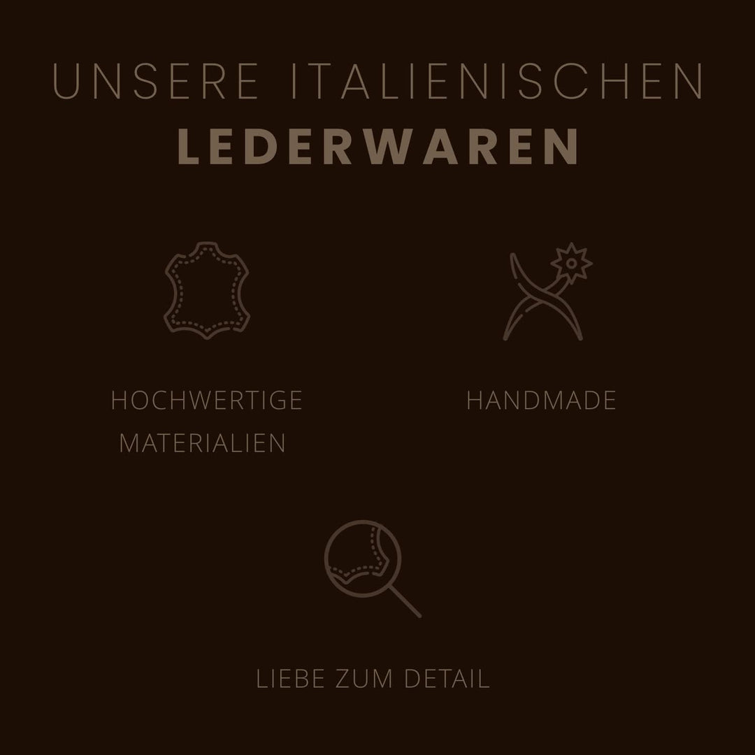 Schreibtischset 6-teilig – 100% vollnarbiges Leder – Von fachkundigen Handwerkern in Italien von Han
