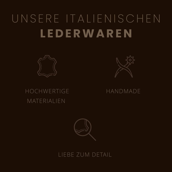 Schreibtischset 6-teilig – 100% vollnarbiges Leder – Von fachkundigen Handwerkern in Italien von Han