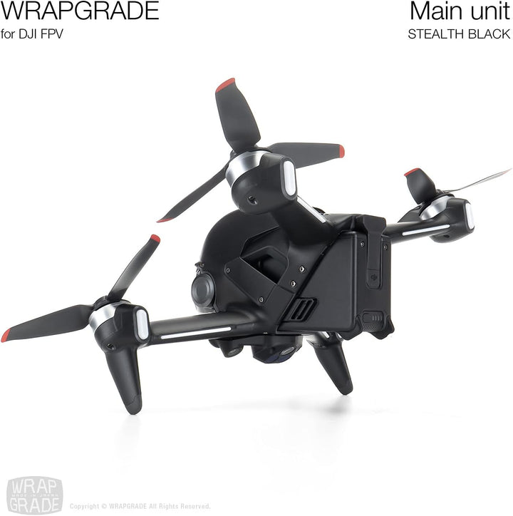 WRAPGRADE Skin Kompatibel mit DJI FPV (Stealth Black)