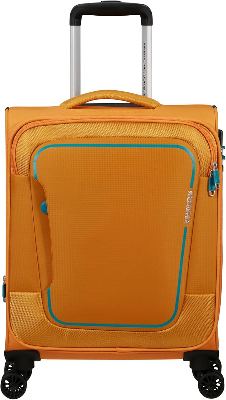 American Tourister Pulsonic - Spinner S, Erweiterbar Handgepäck, 55 cm, 40.5/43.5 L, Gelb (Sunset Ye