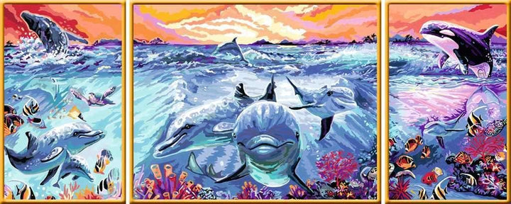 Ravensburger Malen nach Zahlen 28954 - Farbenfrohe Unterwasserwelt - Für Erwachsene und Kinder ab 14