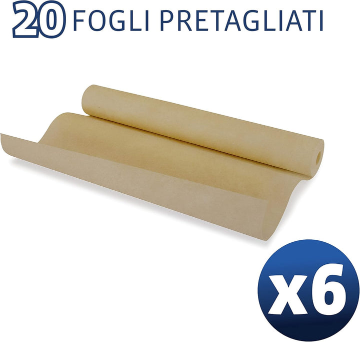 Cuki Naturpapier Backofen 33 x 38 cm - 6 Packungen mit je 20 Blatt