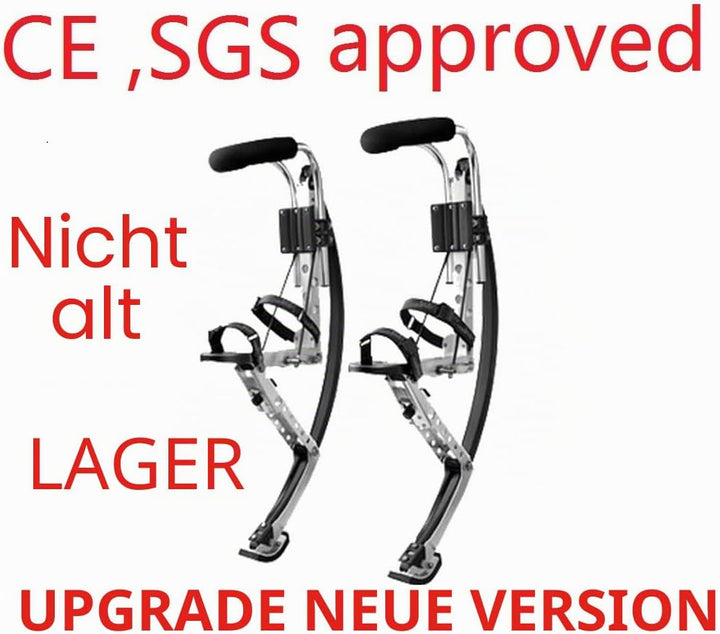 Skyrunner Känguru-Schuhe für Erwachsene (70-90 kg) Hüpfschuhe (schwarz)