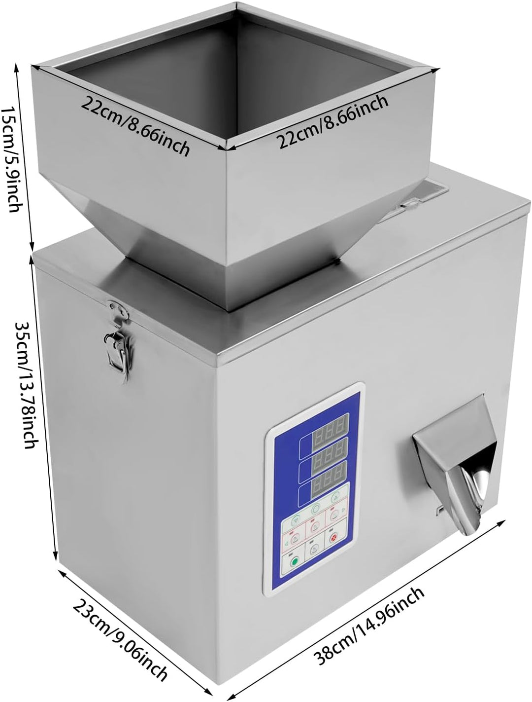 automatische Partikelwaagmaschine 180W 38 * 23 * 50cm Pulverabfüllmaschine 2-100g für Tee, Getreide,