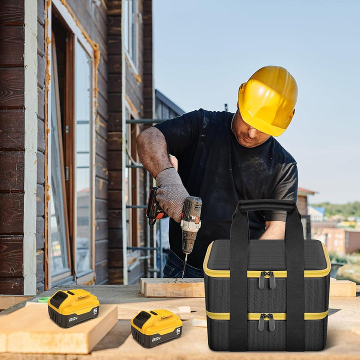 Werkzeugtasche Kompatibel Mit Dewalt/für Makita/für Waitley Akku Max Lithium-Ionen Akkus, Doppellagi