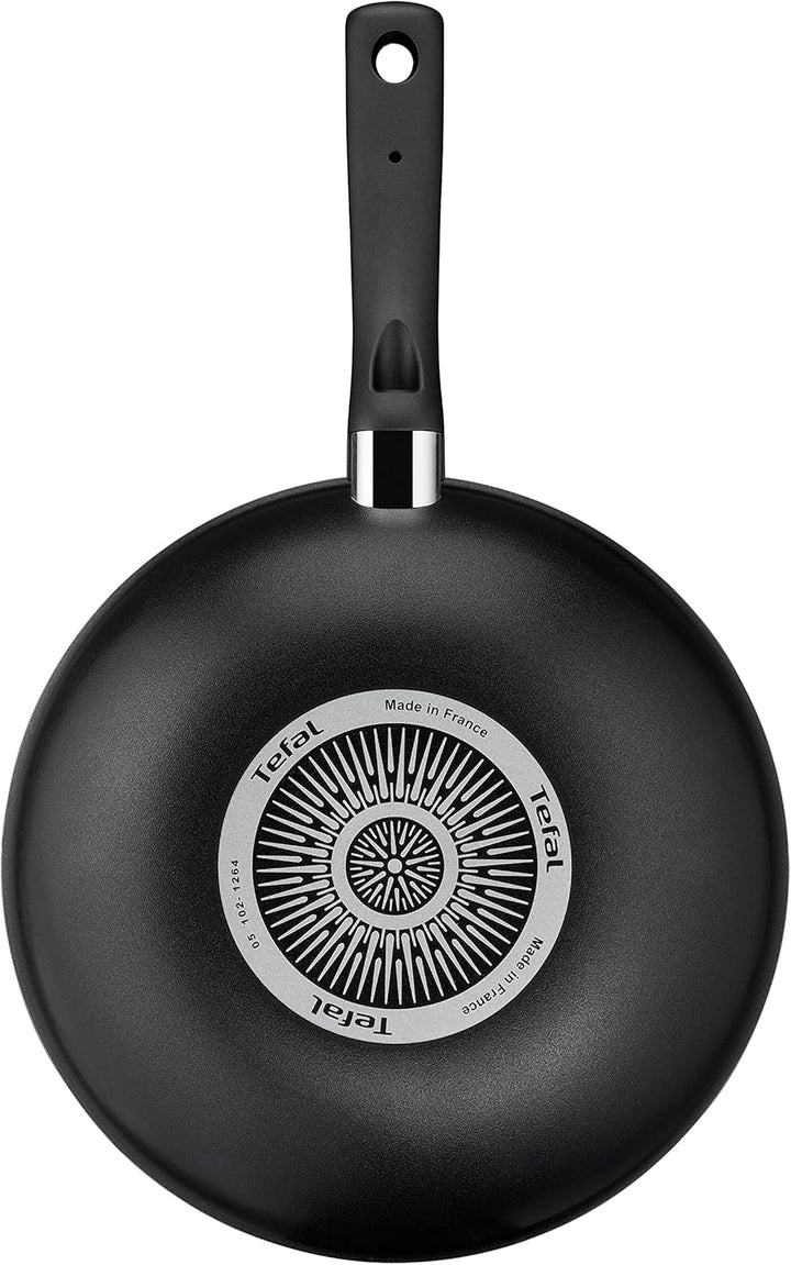 Tefal C38819 Hard Titanium Essential Wokpfanne 28 cm | Antihaftversiegelung mit Titanpartikeln | The