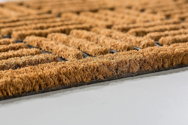 Carpido Fussmatte Kokos Gitter Design – Sauberlauf 40x60 cm 2er Set – Türmatte innen – antibakteriel