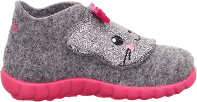 Superfit Baby-Mädchen Happy Hausschuh 19 EU Hellgrau Pink 2500, 19 EU Hellgrau Pink 2500