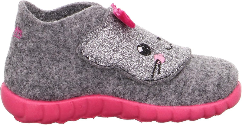Superfit Baby-Mädchen Happy Hausschuh 19 EU Hellgrau Pink 2500, 19 EU Hellgrau Pink 2500