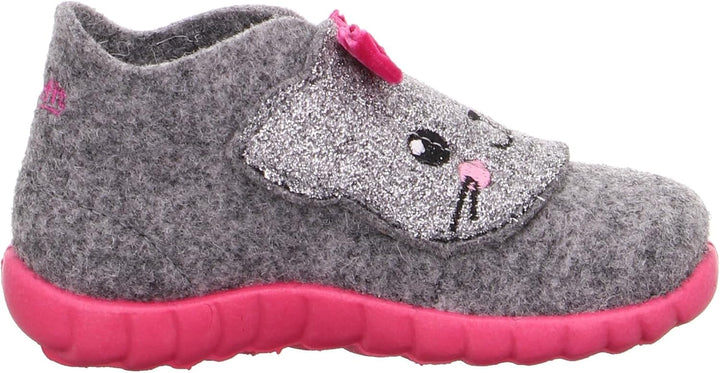 Superfit Baby-Mädchen Happy Hausschuh 19 EU Hellgrau Pink 2500, 19 EU Hellgrau Pink 2500