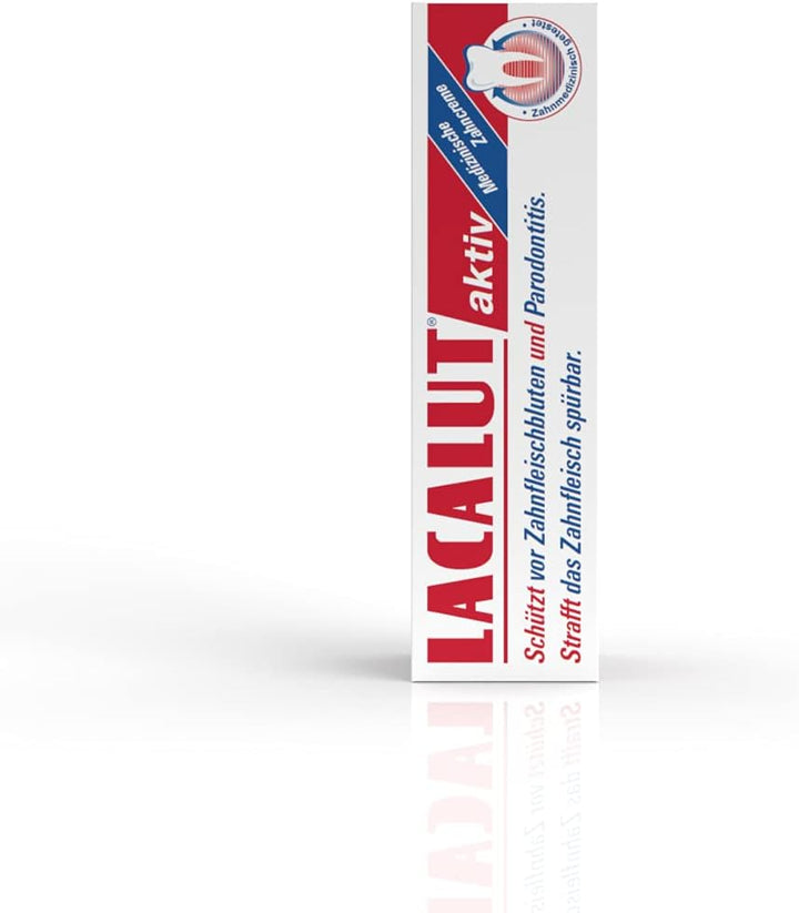 LACALUT AKTIV ZAHNCREME, 100ml Zahnpasta, sofort spürbare Straffung und Festigung des Zahnfleischs,