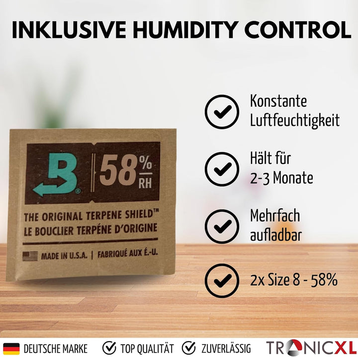 TronicXL 2x 700ml Vakuum Kräuter Borosilikat Glas Aufbewahrung Vorratsglas Ernte luftdicht Glasbehäl