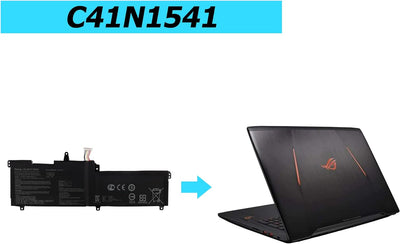 Vvsialeek C41N1541 76WH Ersatz Laptop Akku Kompatibel Für ROG Strix GL702V GL702VT GL702VM1A