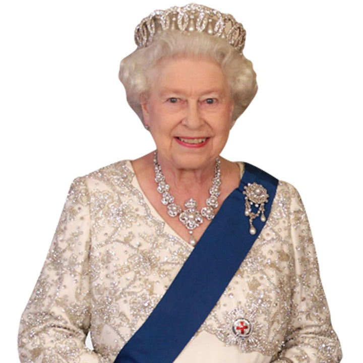 HRH The Queen (White Dress) Halber Körper Buddy Ausschnitt