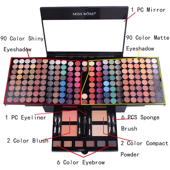FantasyDay Make-up Geschenkset Multifunktions Kosmetik Makeup Paletten mit Lidschatten Palette, Lipp