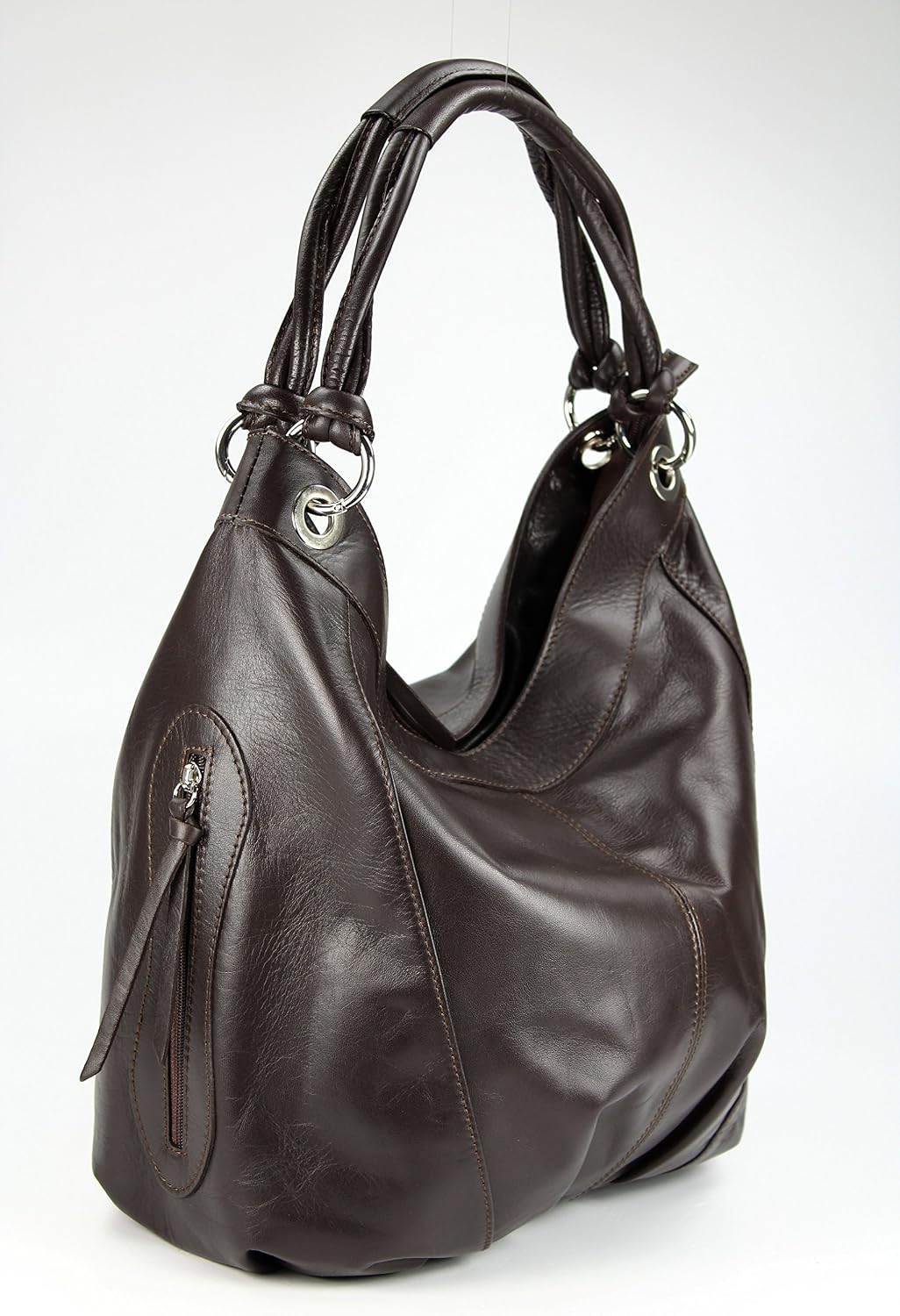 Belli ital. Nappa Leder Shopper Handtasche Damentasche Ledertasche - Farbauswahl - 35x31(mittig) x17