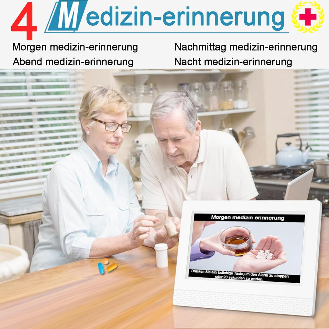 SINOIDEAS 3.0 Upgrade- 7 Zoll Digitale Kalender，Senioren Uhr，Demenz Uhr mit Erinnerungsfunktion，Uhr
