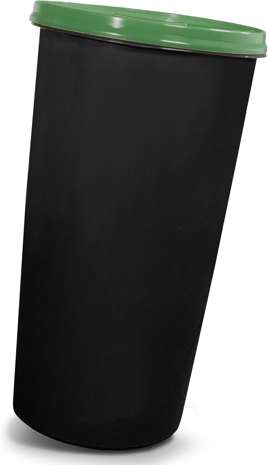 Mülleimer 60l mit geruchsdichtem Deckel (Grün), Gelber Sack Ständer, Made in Germany, Müllsackstände