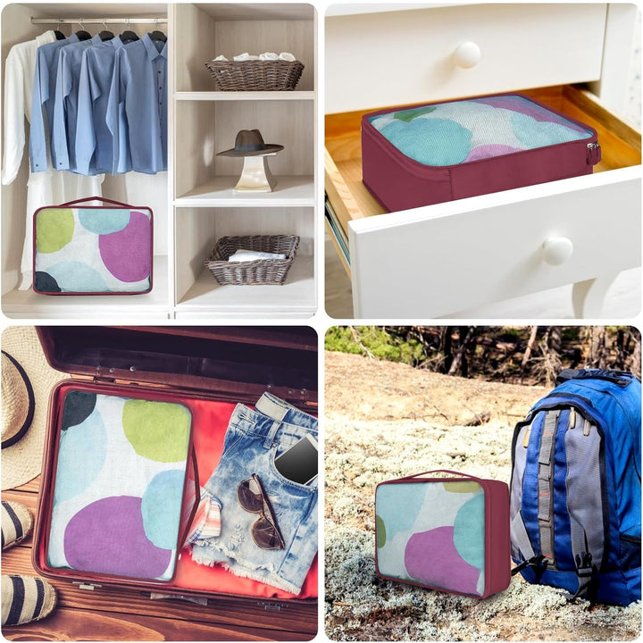 Grosse Koffer Organizer Set 12-teilig, Wasserdichte Packwürfel, Travel Organizer zum Gepäckpacken, F