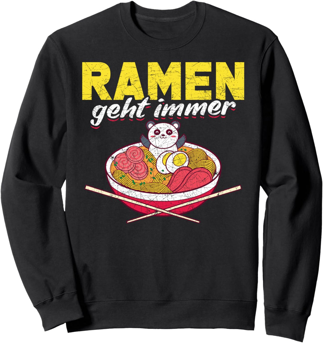 Ramen geht immer Japanischer Otaku Kawaii Panda Ramen Sweatshirt