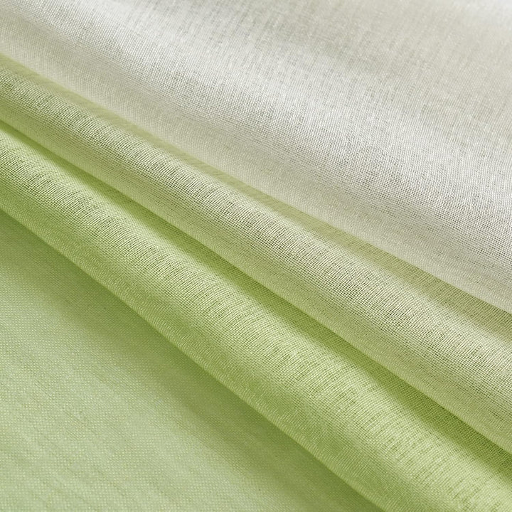 MIULEE Set of 2 Voile Curtains, Two-Tone Curtain with Eyelets, Transparent Curtain, Eyelet Curtain,