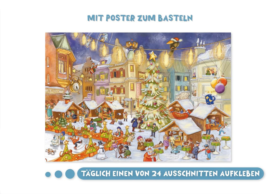 Drei Weihnachtsdetektive sind nicht zu bremsen. Ein Krimi-Poster-Adventskalender zum Vor- und Selber