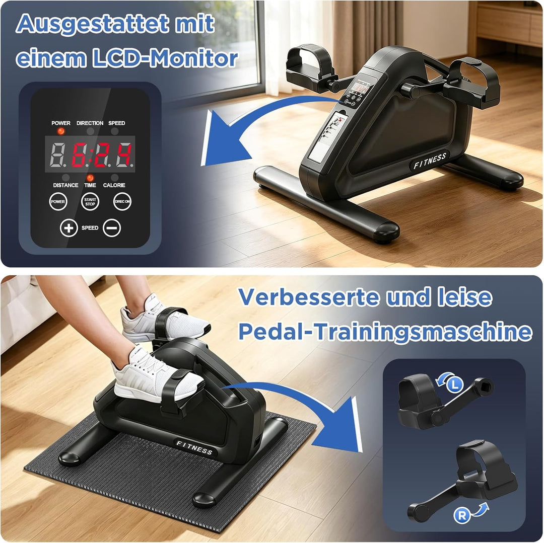 Pedaltrainer, Gelenkschonender Pedaltrainer für Senioren , Sitzfahrrad Bewegungstrainer,Bürofahrrad