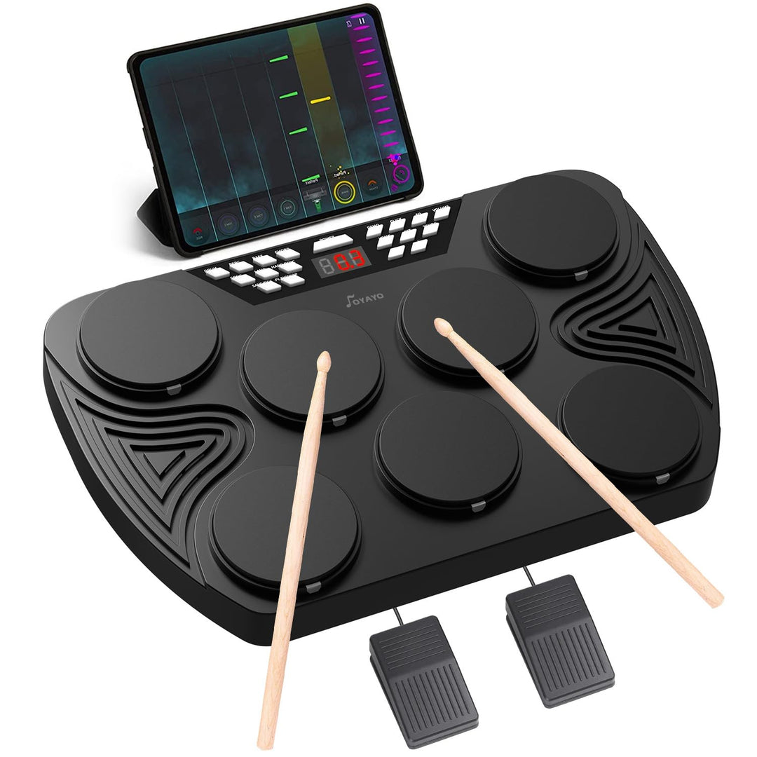 Schlagzeug Elektronisch, 7 Pads Elektronisches Schlagzeug Anschlagsdynamisch, E Drum Unterstützung M