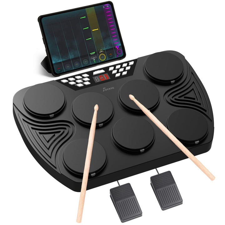 Schlagzeug Elektronisch, 7 Pads Elektronisches Schlagzeug Anschlagsdynamisch, E Drum Unterstützung M
