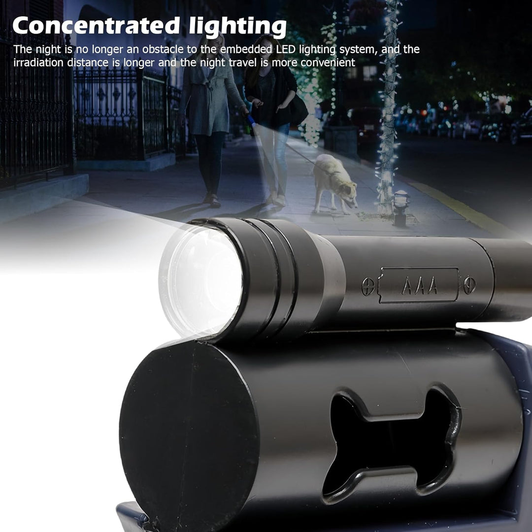 Doppelleine für 2 Hunde - Flexible Einziehbare Hundeleine Mit LED Licht, 3m, Ausziehbar Mit Bequemem