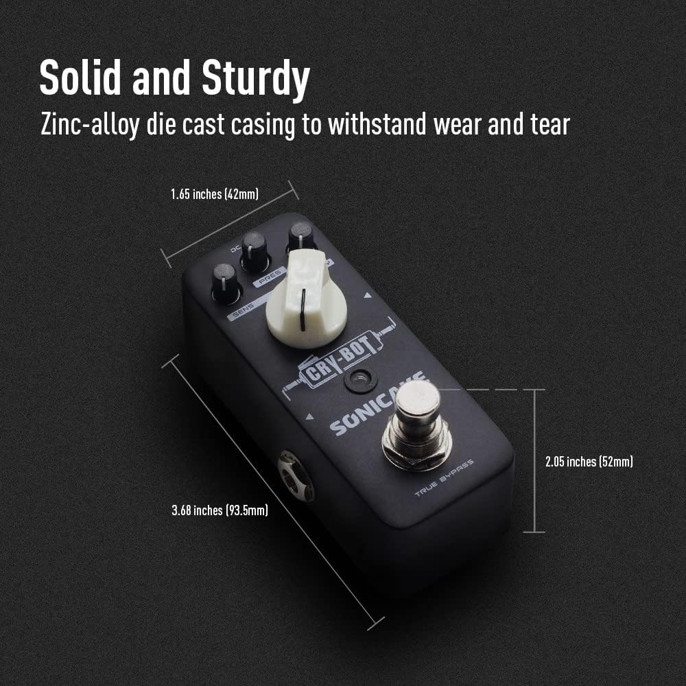 SONICAKE Auto Wah Pedal Cry Bot Hüllkurvenfilter Funky Bass Gitarre Effektpedal, Auto Wah